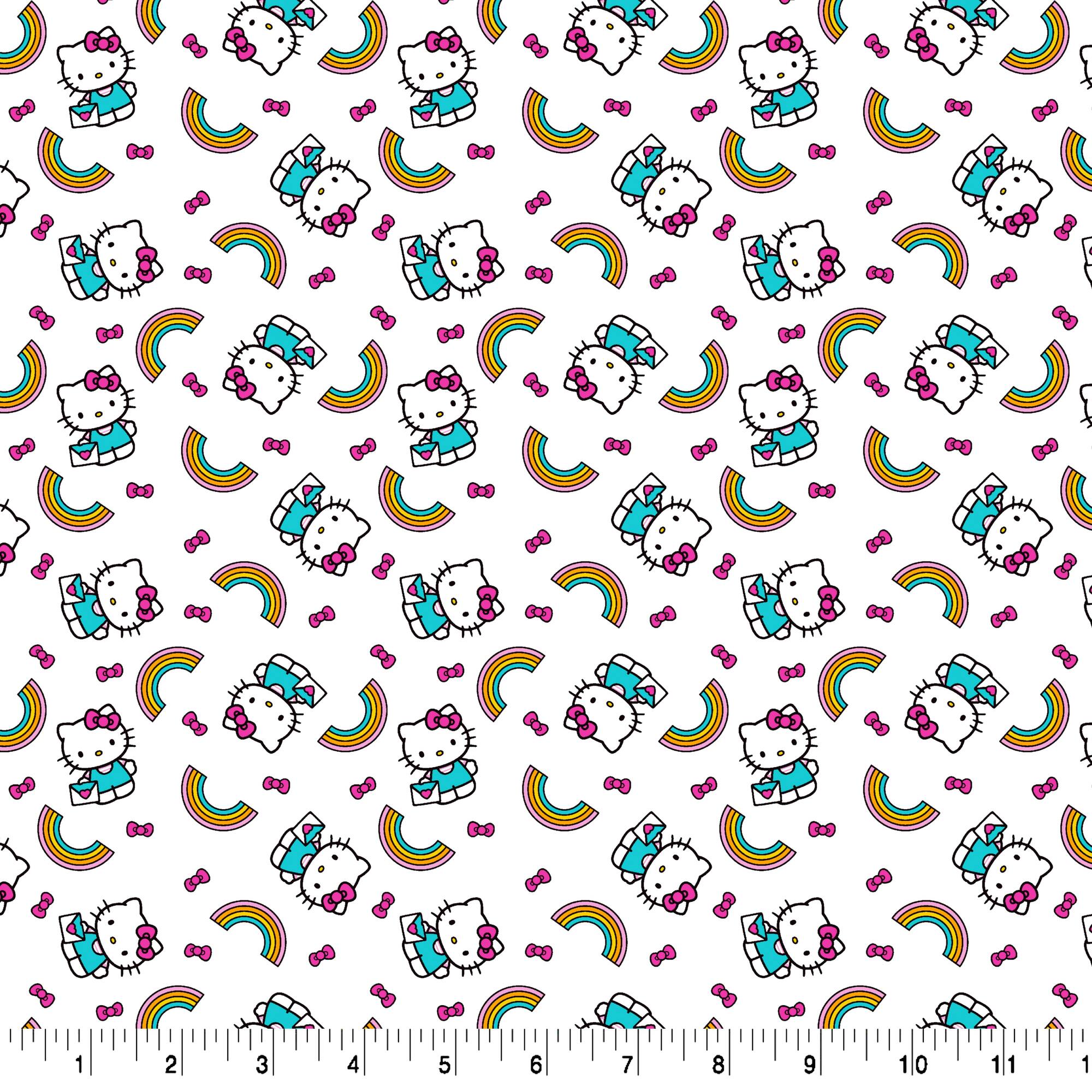 Hello Kitty® Rainbow Toss Cotton Fabric